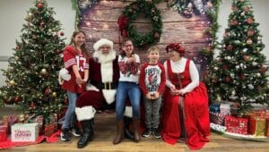 The Guay Family enjoys a visit with Santa at the Arc's Annual Holiday Fun Fest.