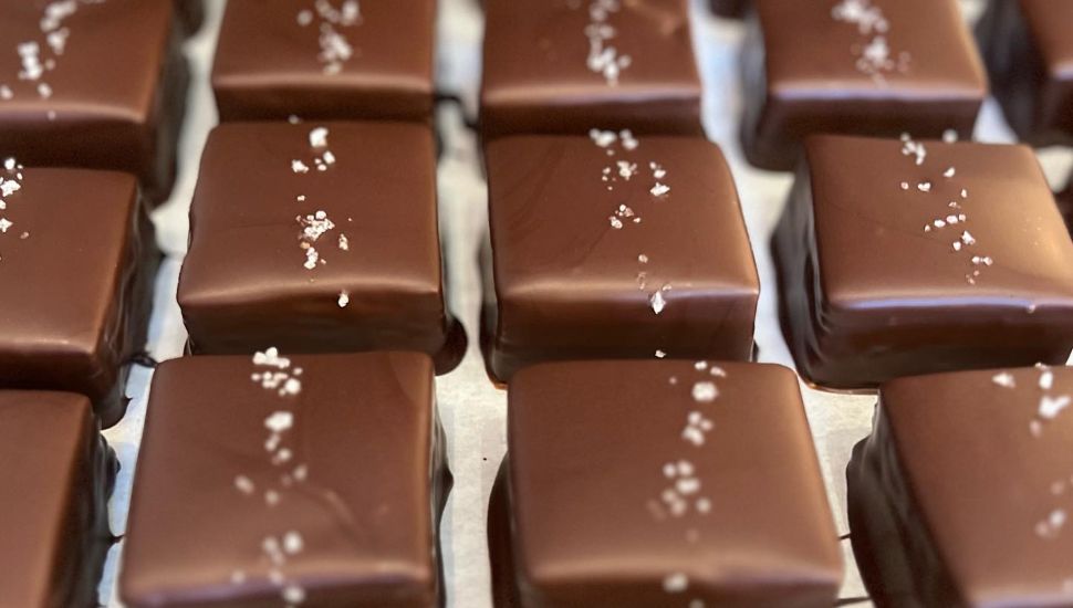 Small and square chocolates from Bridge Street Chocolates.