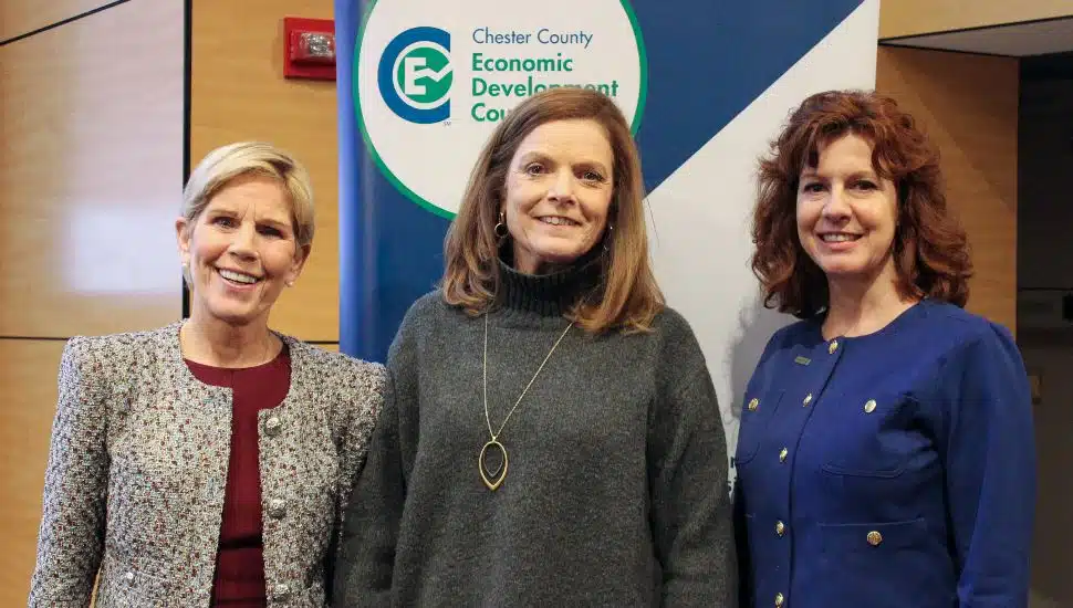 From left, CEO of Key Financial, Inc. Patti Brennan, CFP; CCEDC Senior Vice President of Business Development Services MaryFrances McGarrity; Director/Senior Investment Advisor for Truist Foundations & Endowments Specialty Practice Dianne P. Manges, CFA.