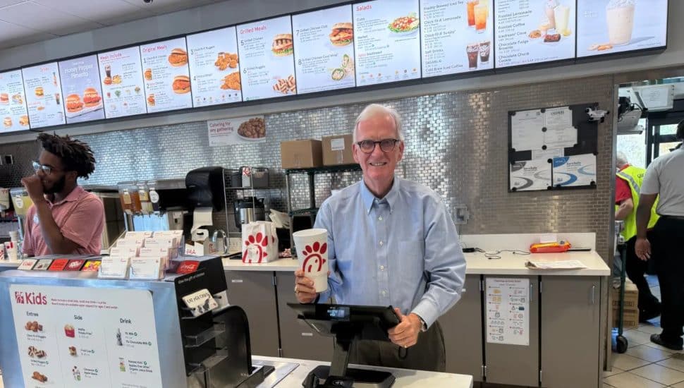 Gene Ontjes, owner of the Chick-fil-A restaurants in Ridley Township and Springfield Township.