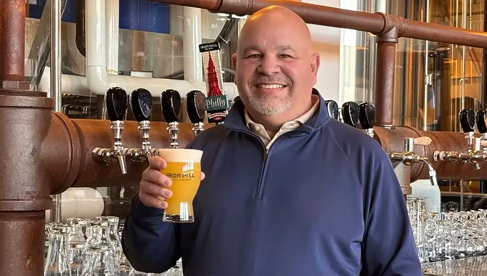 Mark Kirke with beer in hand.