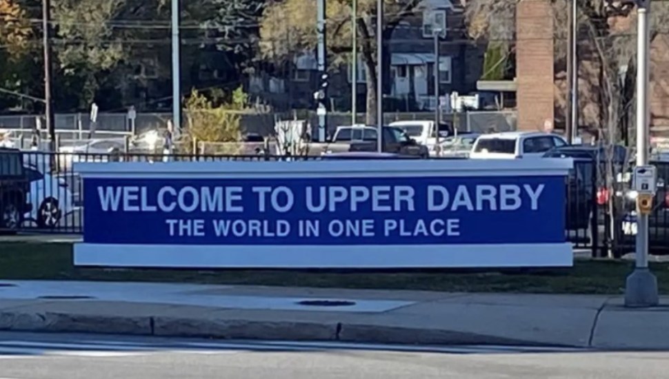 Upper Darby municipal sign.