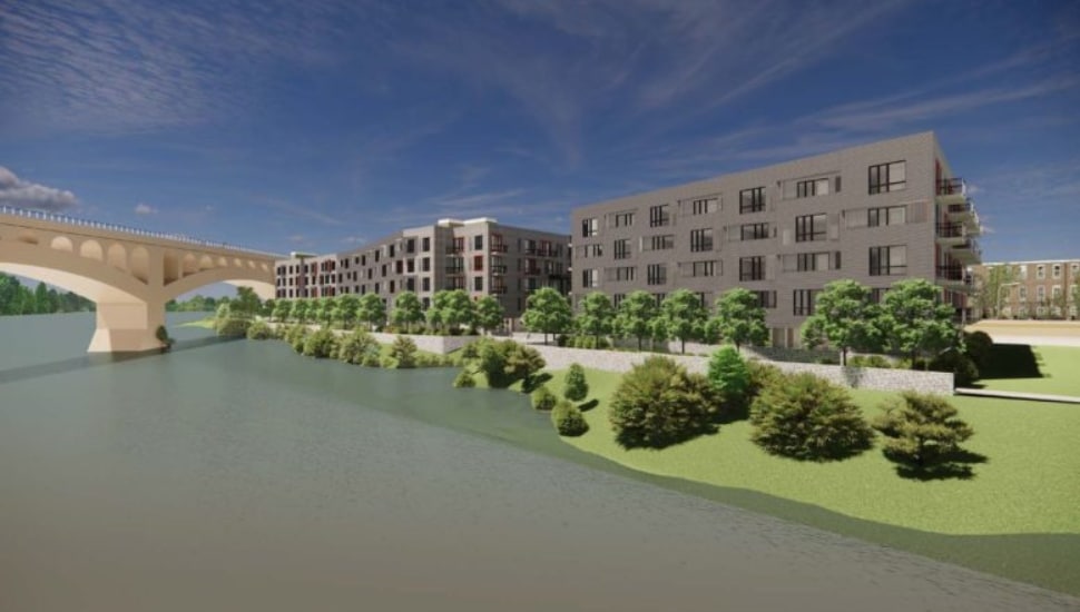 Rendering of Manayunk's Venice Island idea.