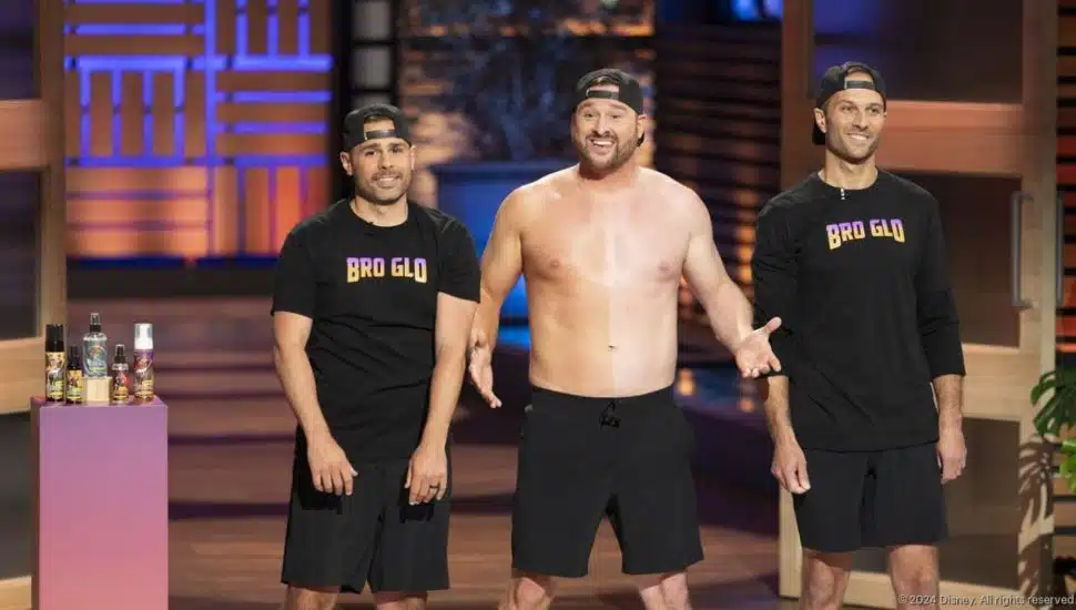 Bro Glo owners on Shark Tank.
