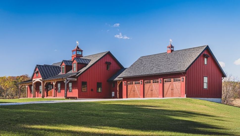 Big red barn.