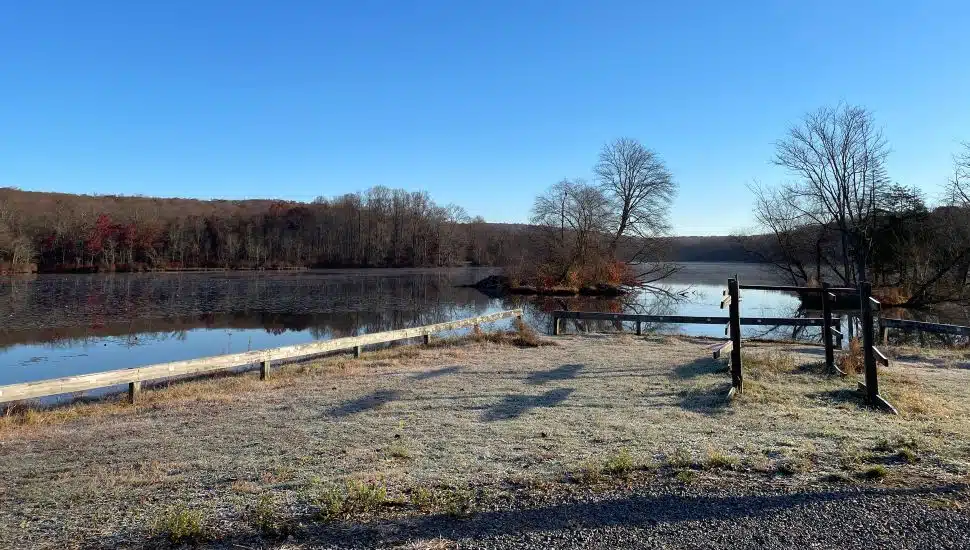 French Creek State Park lake and forest.