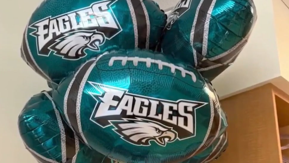 Eagles balloons.