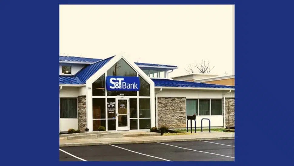 The outside of an S&T Bank location.