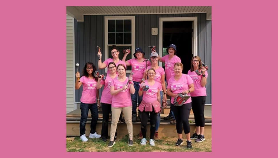 A group of volunteers at HFHCC's Women Build.