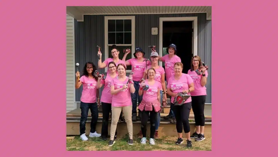 A group of volunteers at HFHCC's Women Build.
