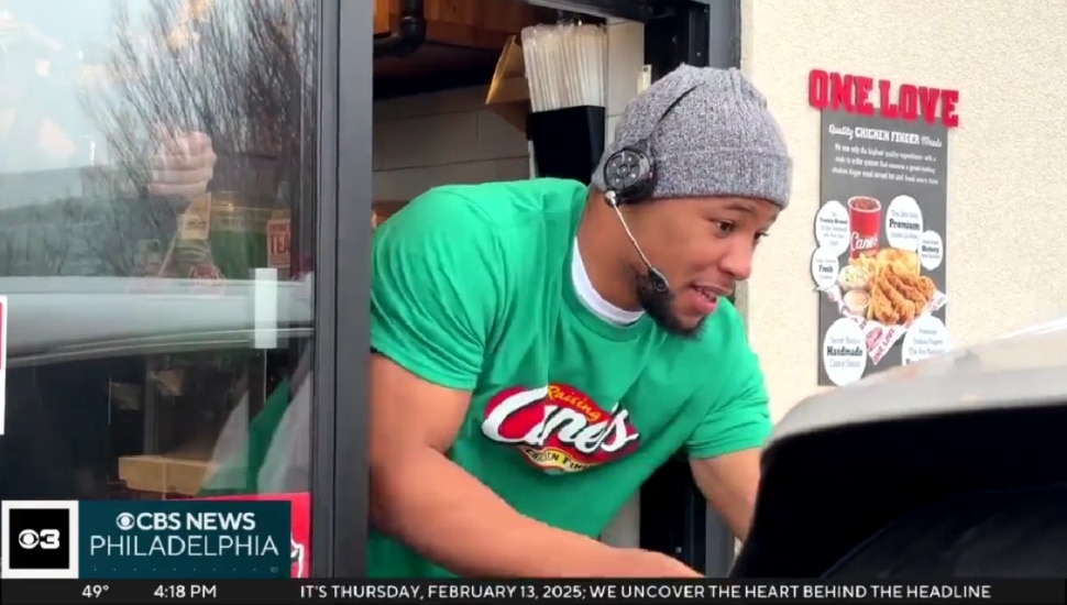 Saquon Barkley at Raising Canes.