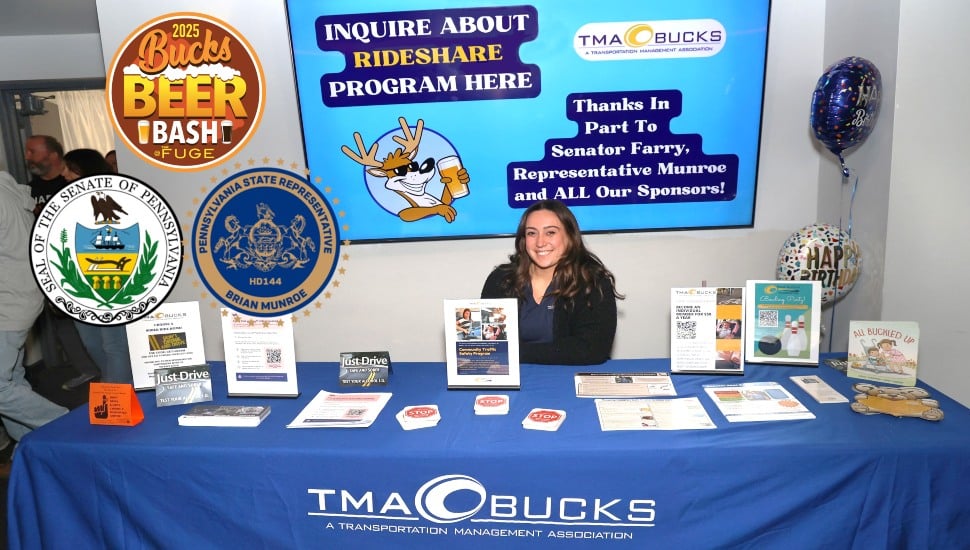 Promotional table for transportation agency.
