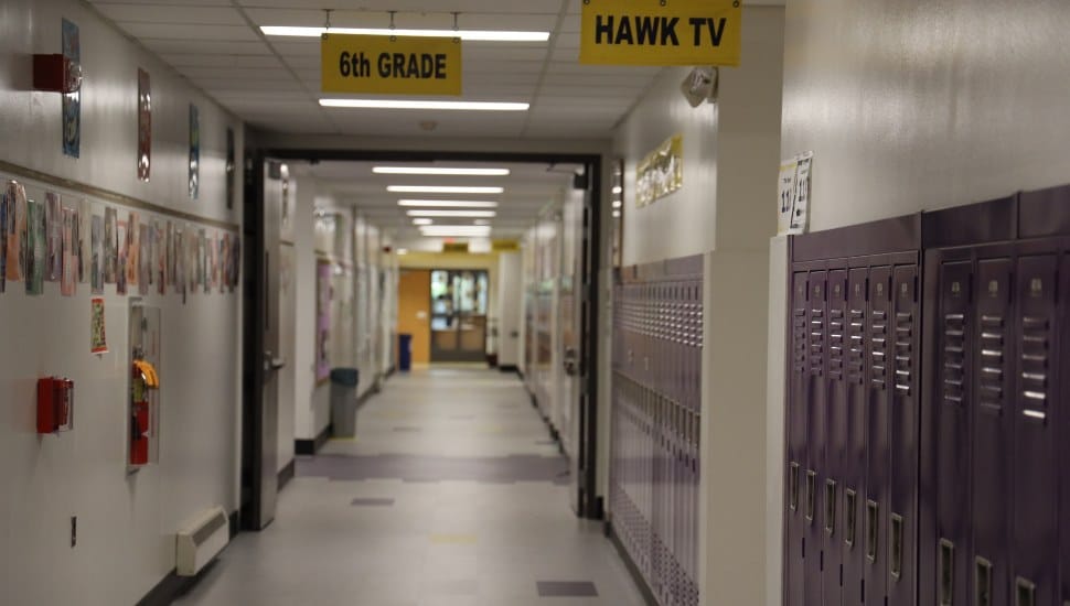 6th grade hallway in middle school