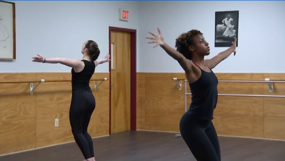 Dancers practicing for Rachel Harris show.