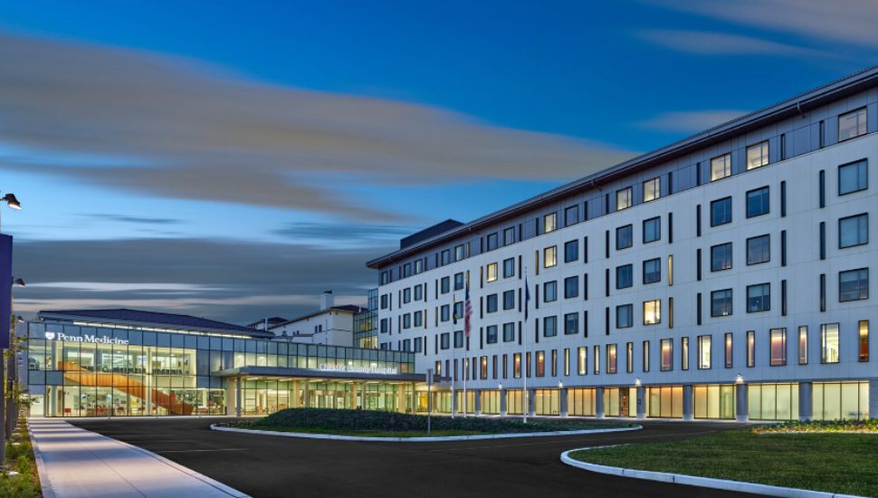 The exterior of Chester County Hospital.