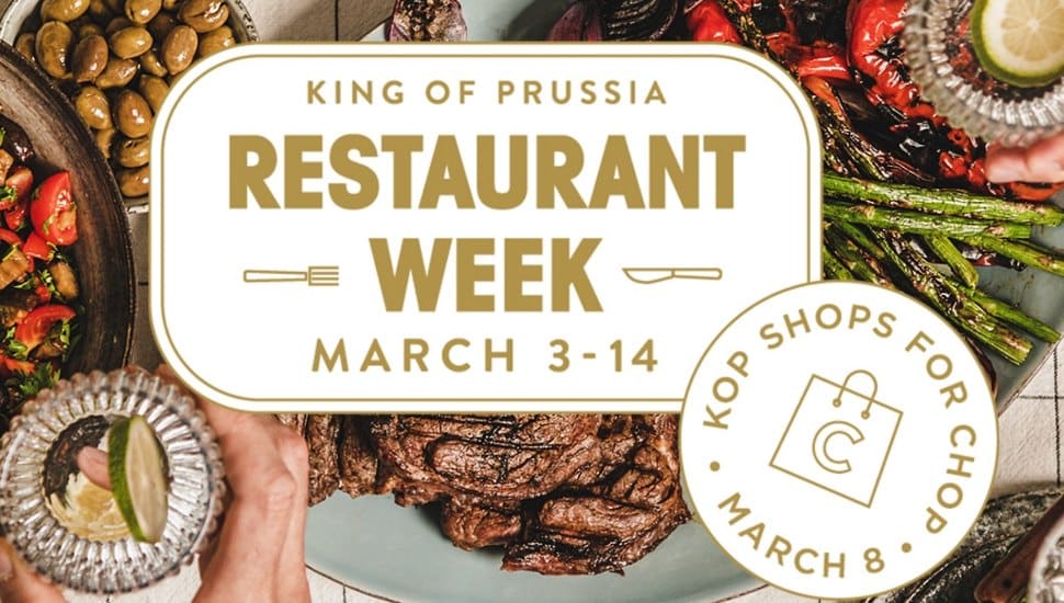King of Prussia Restaurant Week flyer.