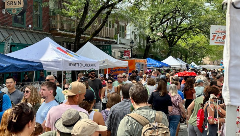 Crowds at Kennett Square Mushroom Festival.