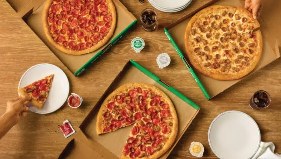 Marco's Pizza pies and slices.