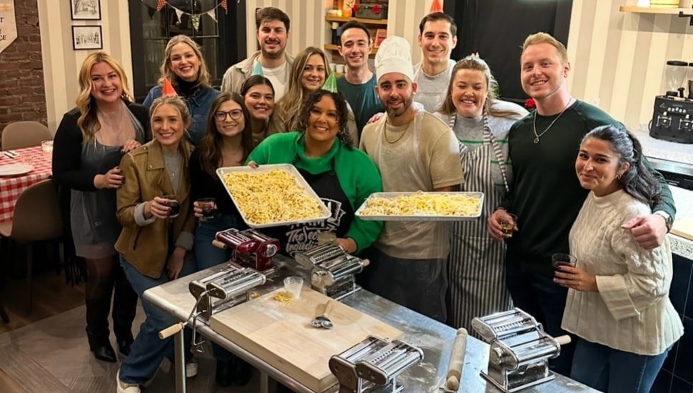 Group of participants at Midnight Pasta.