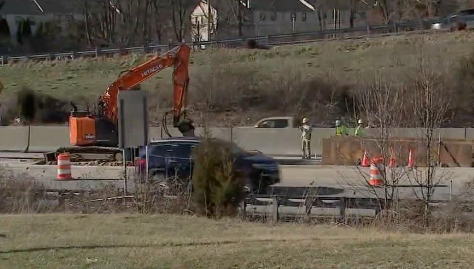 View of Route 30 construction.