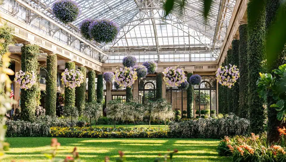 Longwood Gardens flower display.