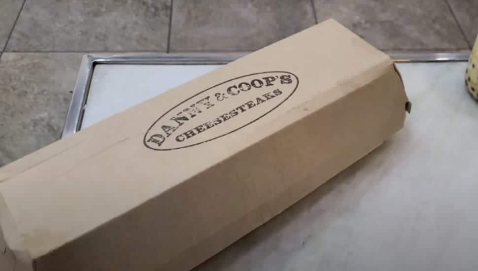 Danny and Coops cheesesteak box.