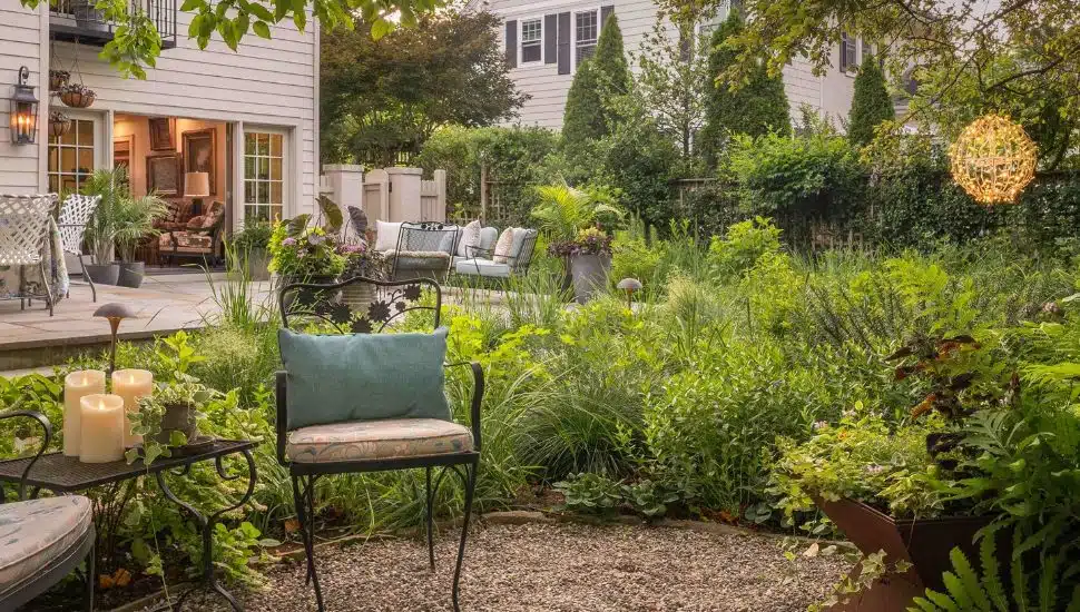 Garden oasis at Kennett Square home.