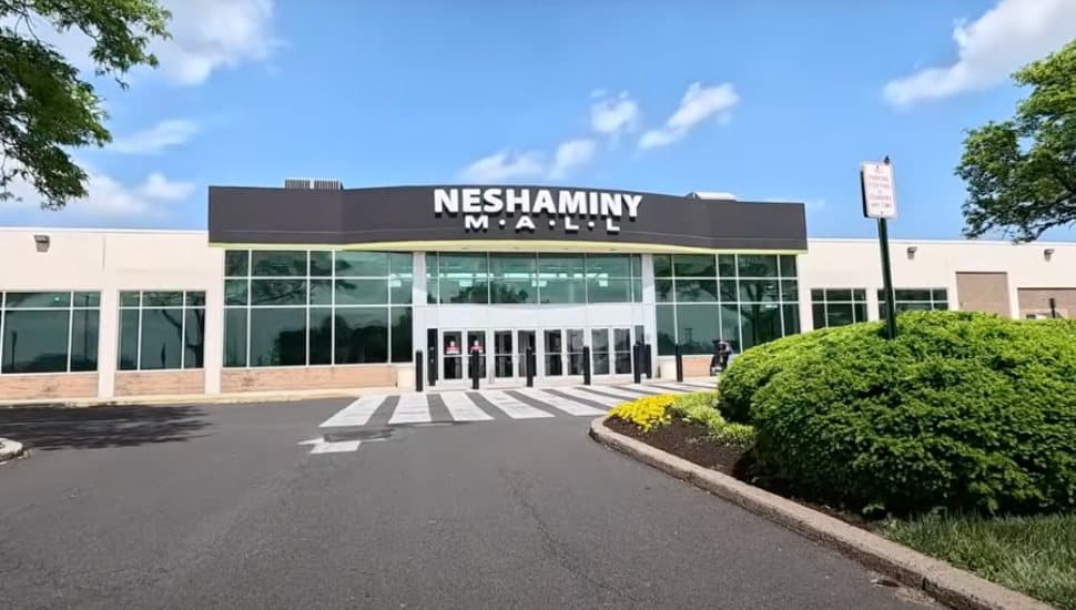 Neshaminy Mall front entrance.