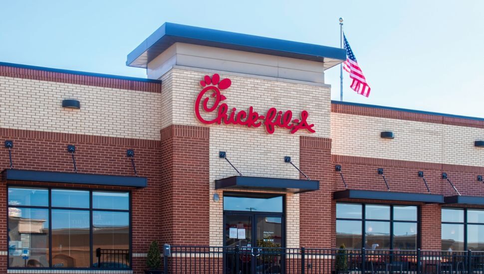Chick-fil-A restaurant entrance.