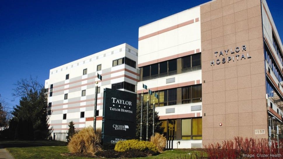 Exterior of Crozer Health's Taylor Hospital.