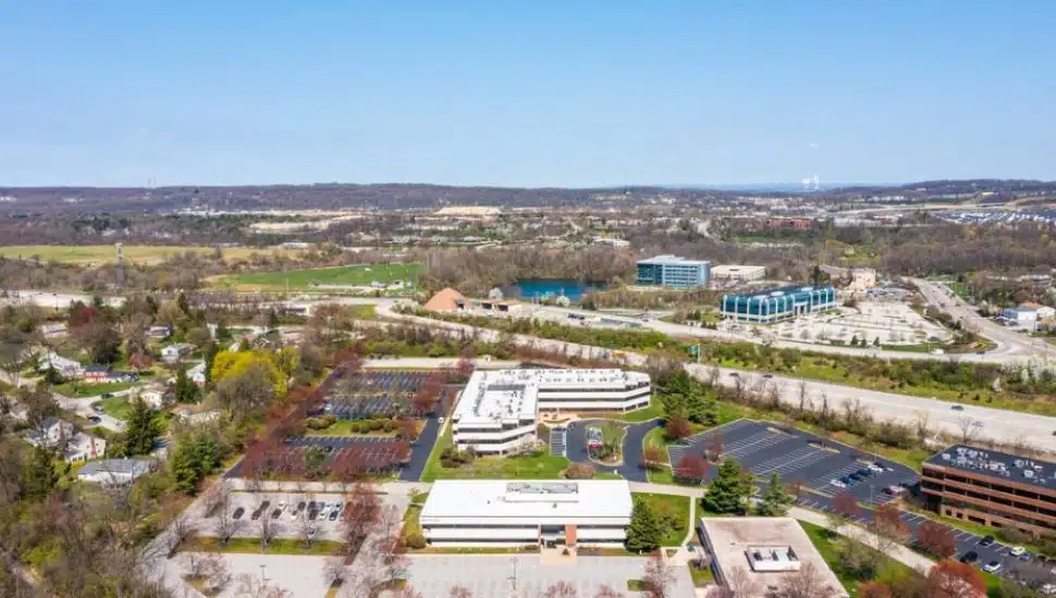 Lindenwood Corporate Center aerial view of the area.