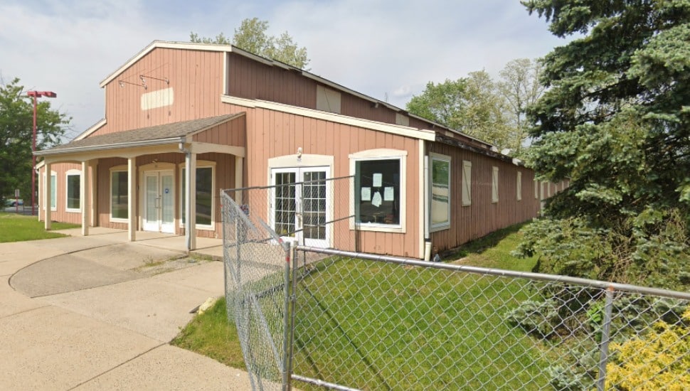 Penns Purchase store, light red color.