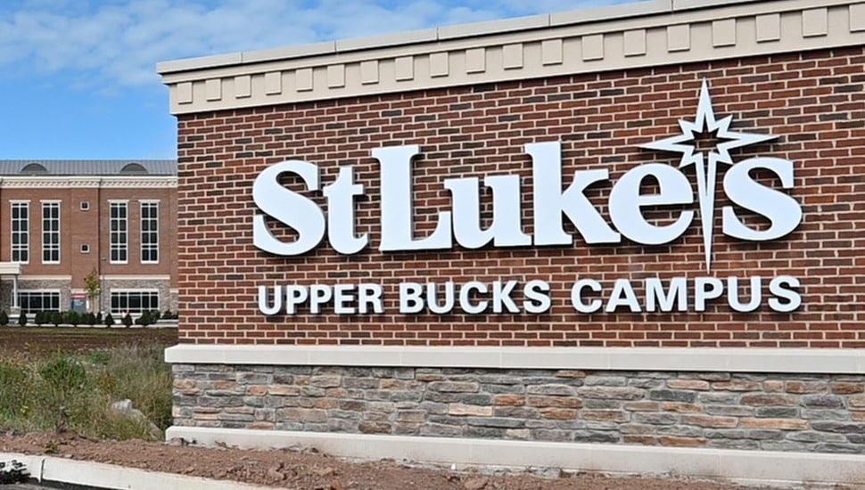 St. Luke's Upper Bucks Campus brick signage.