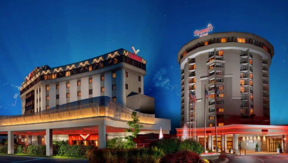 Valley Forge Casino Resort in evening.