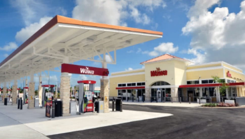 Wawa store with gas station.