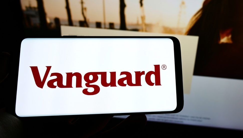 Vanguard sign on phone screen.
