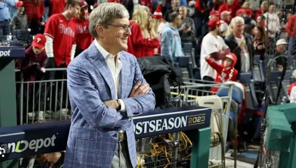 John Middleton watched Phillies game in person.