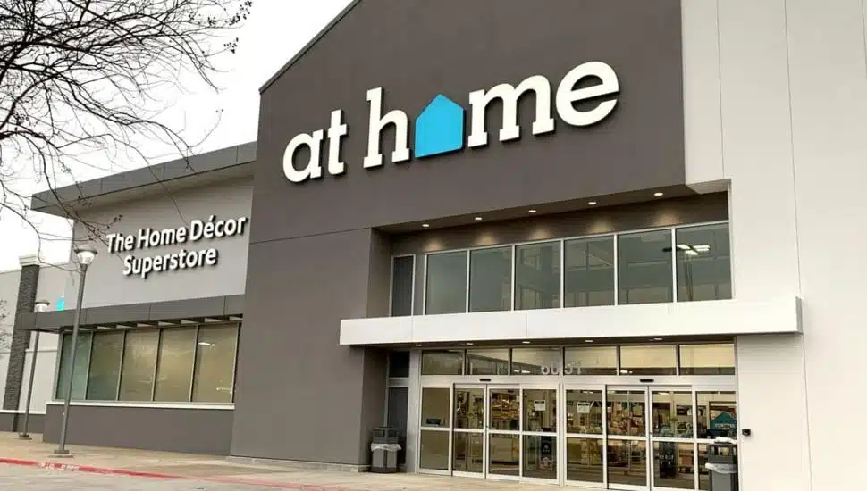 At Home store entrance.