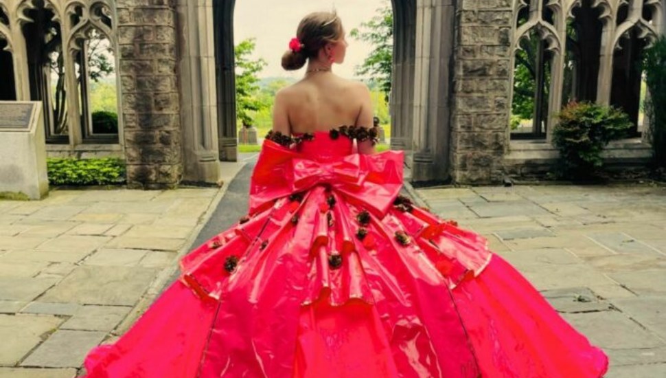 Emmalyn Holland back dress view.