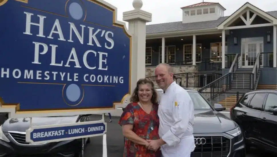 Kathryn and Anthony Young in front of new Hank's Place.