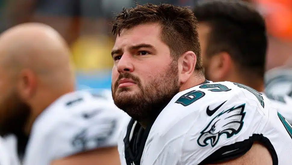 Philadelphia Eagles left guard Landon Dickerson.