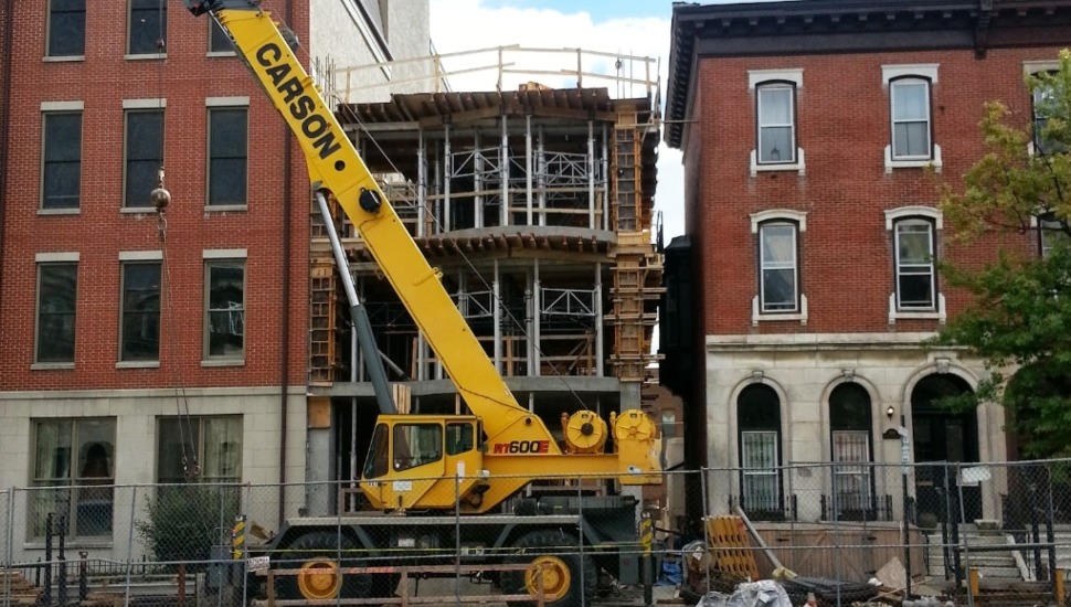 Apartments being built.