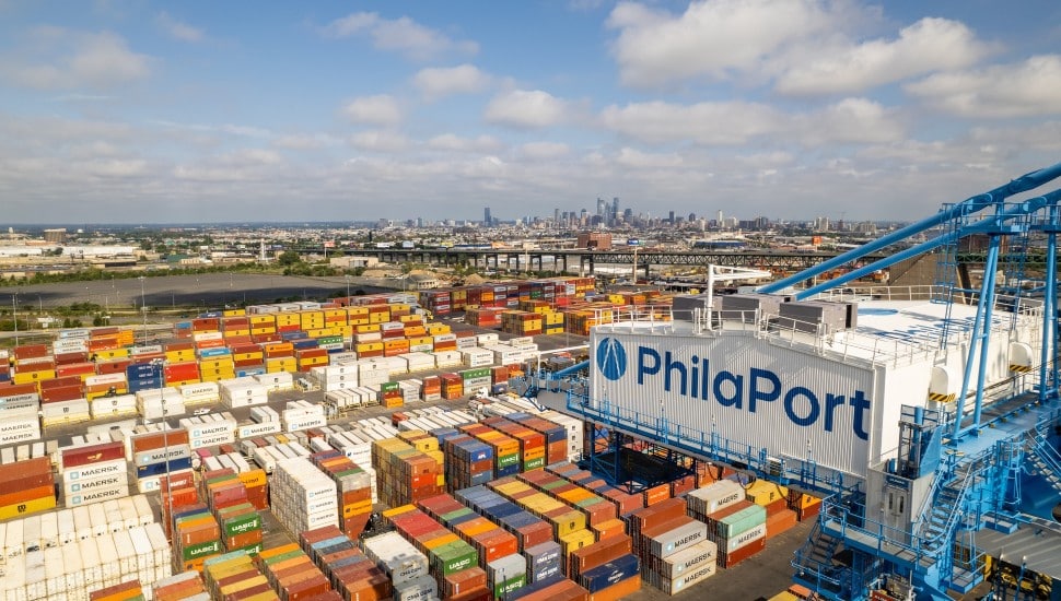 Shipping containers.