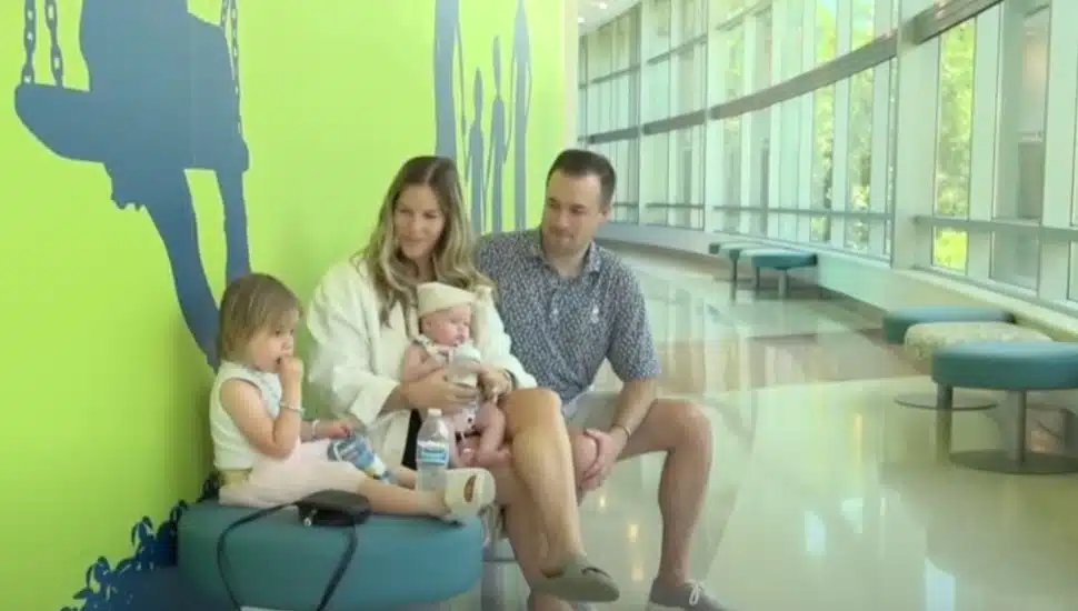 The Resler Family with daughters Callie and Lily.