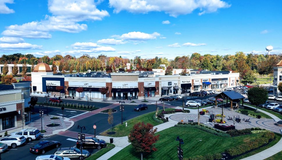 The Shops At Valley Square aerial view.