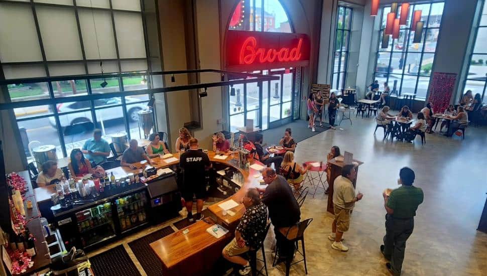 Inside Broad Theater.