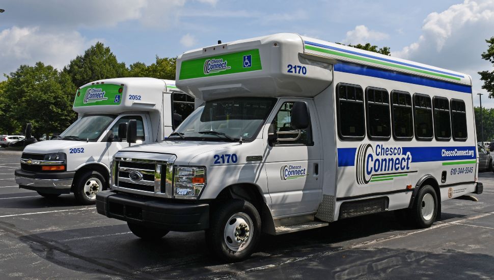 Two Chesco Connect buses.