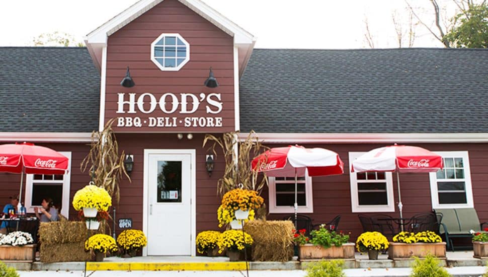 The exterior of Hood's BBQ in Kennett Square.