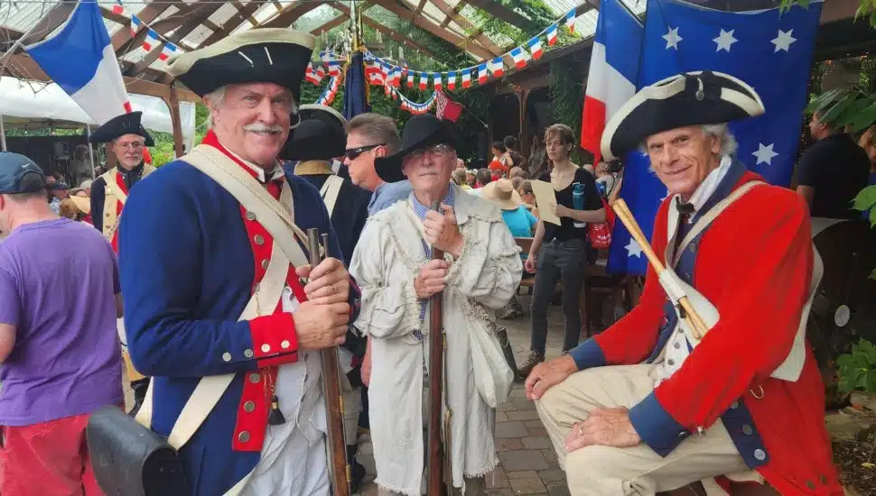 War reenactors at the recent Marquis de Lafayette celebration in Chester County.