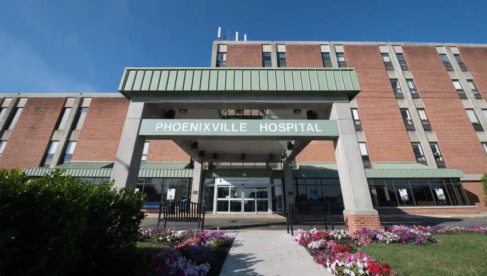 Phoenixville Hospital entrance.